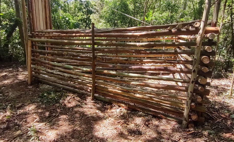 O Instituto Água e Terra (IAT), órgão vinculado à Secretaria de Estado do Desenvolvimento Sustentável e do Turismo (Sedest), iniciou a instalação de armadilhas para a captura de javalis no Parque Estadual Vila Rica do Espírito Santo, no município de Fênix. A espécie é considerada exótica invasora e causa prejuízos à fauna e flora local. - Curitiba, 29/11/2021 - Foto: IAT