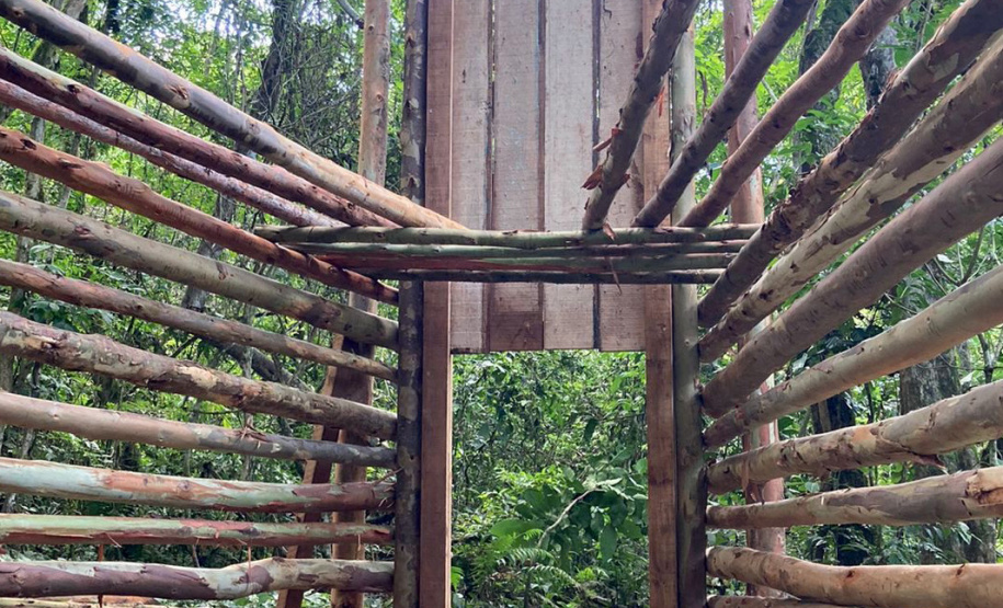 O Instituto Água e Terra (IAT), órgão vinculado à Secretaria de Estado do Desenvolvimento Sustentável e do Turismo (Sedest), iniciou a instalação de armadilhas para a captura de javalis no Parque Estadual Vila Rica do Espírito Santo, no município de Fênix. A espécie é considerada exótica invasora e causa prejuízos à fauna e flora local. - Curitiba, 29/11/2021 - Foto: IAT