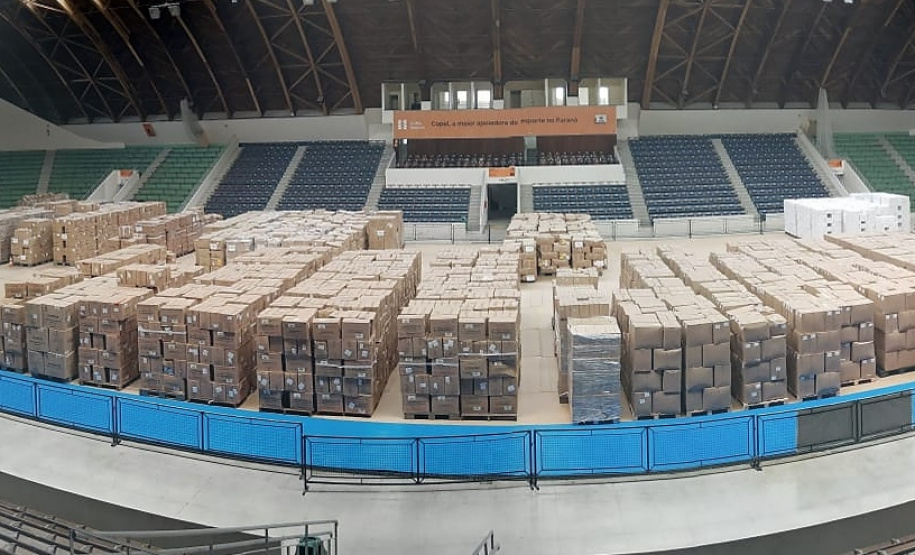 Parceria entre Sesa e Superintendência Geral do Esporte garantiu armazenamento e facilidade logística de EPI’s Foto: Comp / Sesa