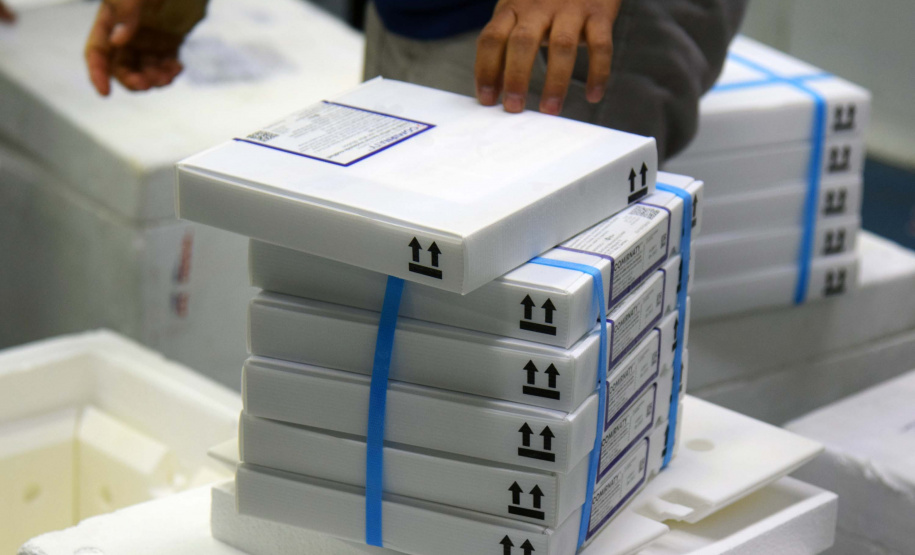 170.820 vacinas contra a Covid-19 que chegaram ao Paraná são para adolescentes . Foto: Américo Antonio/SESA