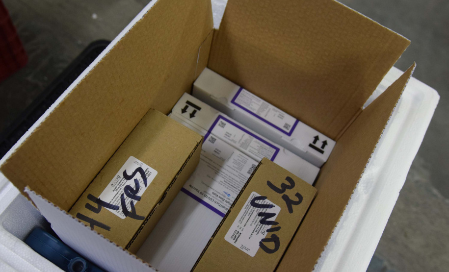 Estado distribui mais 474 mil vacinas contra a Covid-19 . Foto: Américo Antonio/SESA