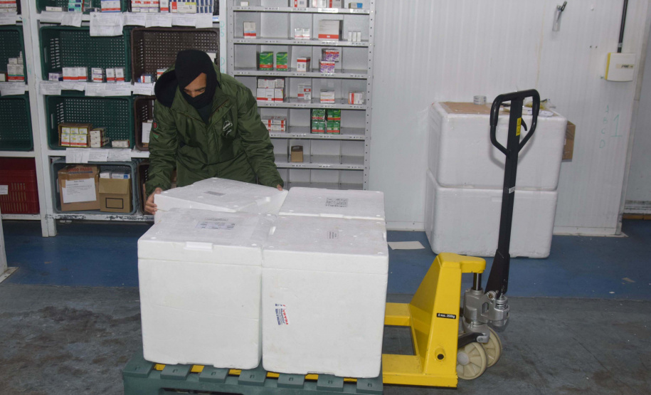 Mais 67,8 mil vacinas contra a Covid-19 chegaram ao Paraná nesta terça-feira. Foto: Américo Antonio/SESA