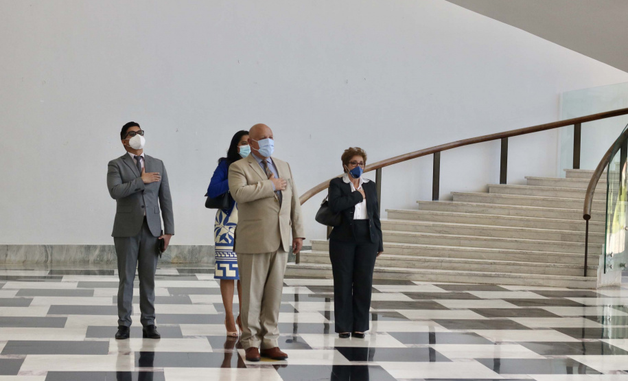 O vice-governador Darci Piana se reuniu nesta quarta-feira (24), no Palácio Iguaçu, com o novo cônsul-geral do Japão em Curitiba, Keiji Hamada. Foto:Camila Tonett/Vice-governadoria