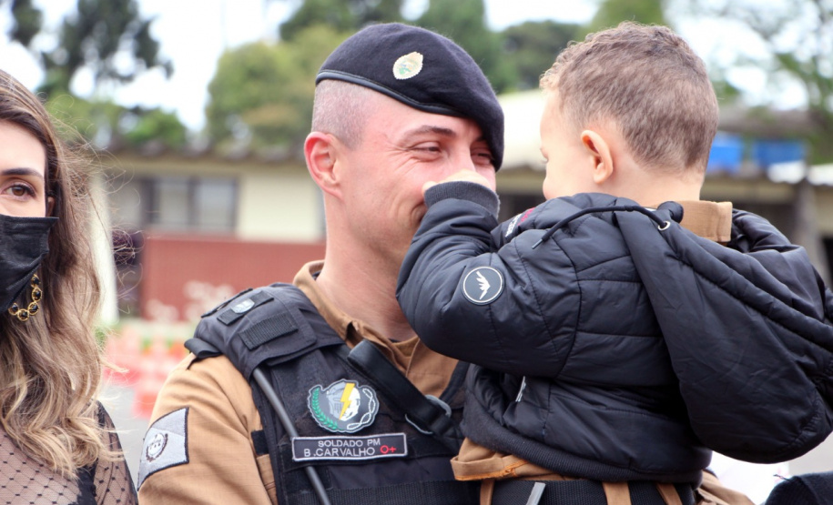 Policiais militares se formam no curso de rondas ostensivas com motocicletas. Foto:PMPR