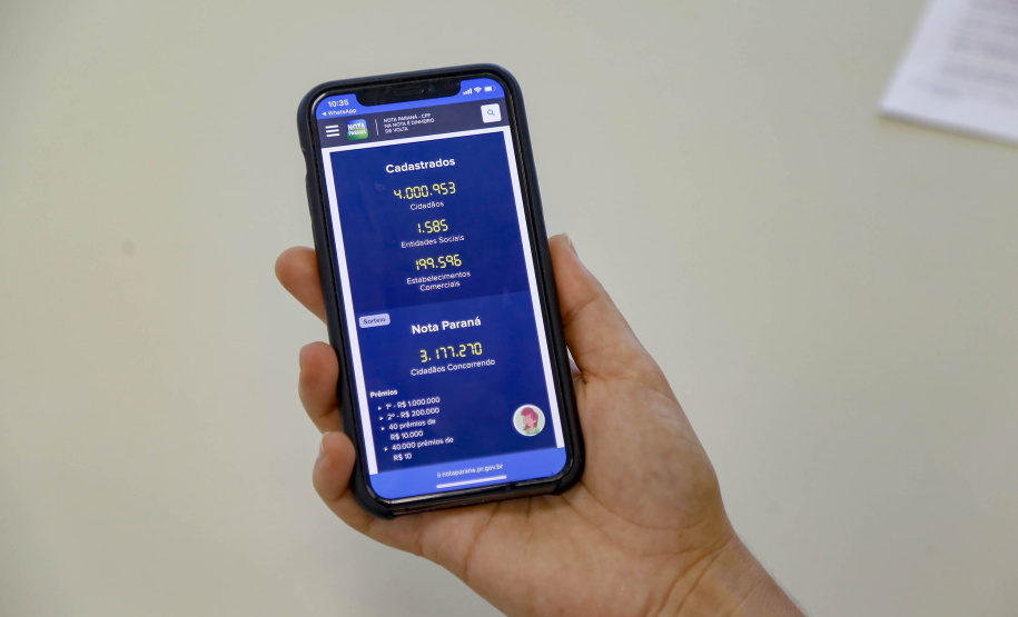 Programa Nota Paraná chega a 4 milhões de contribuintes inscritos. Foto Gilson Abreu/AEN