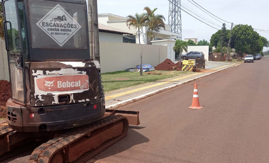 Obras da Sanepar ampliam rede de água em Nova Santa Rosa. Foto: Sanepar