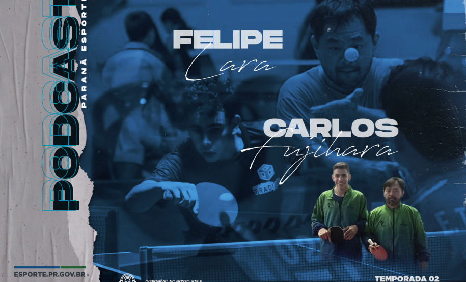 PODCAST: O aluno e o mestre; Felipe Lara e Carlos Fujihara contam suas trajetórias - Foto/Arte: Paraná Esporte