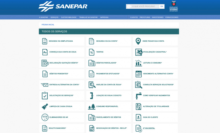 O site da Sanepar (www.sanepar.com.br - aba Clientes - Todos os Serviços) é um canal que facilita a vida dos clientes, que não precisam sair de casa para solicitar serviços, consultar dados e orientações. O cliente pode até mesmo avisar a Companhia sobre falta de água em seu endereço.a - Curitiba, 23/11/2021 - Foto: Sanepar