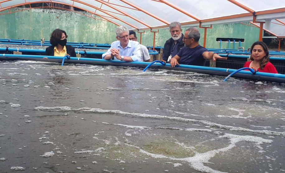 O secretário da Agricultura e do Abastecimento, Norberto Ortigara visita a Villa Peixes, em Curitiba. Foto:SEAB