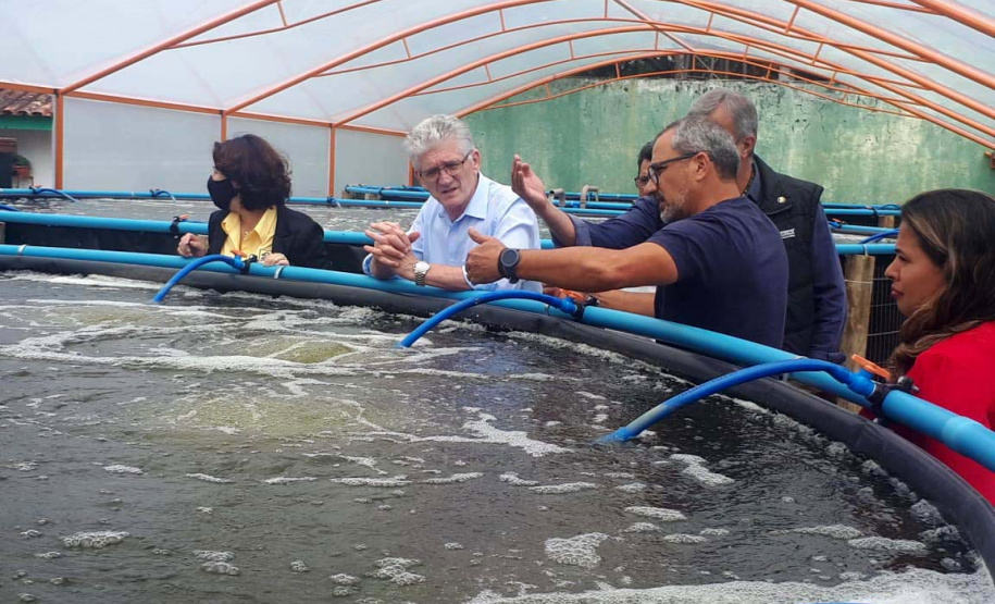 O secretário da Agricultura e do Abastecimento, Norberto Ortigara visita a Villa Peixes, em Curitiba. Foto:SEAB