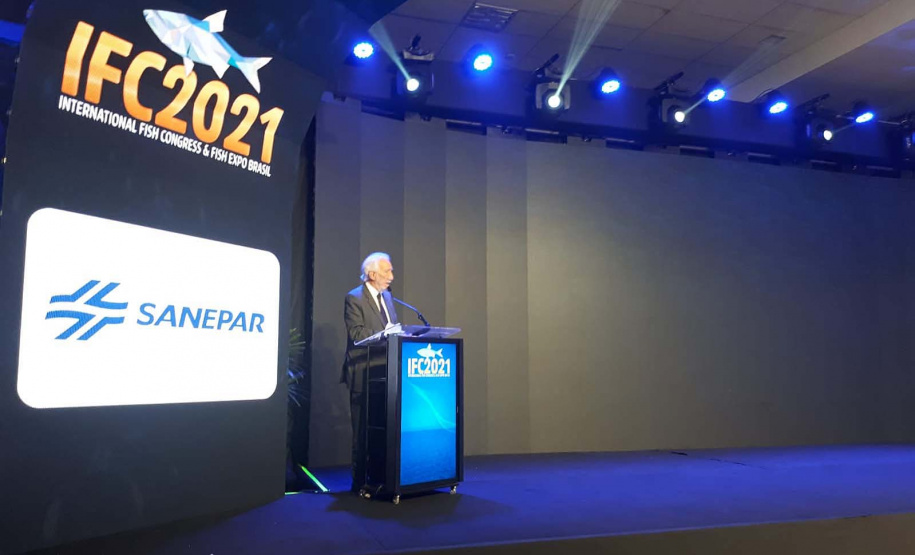 Abertura oficial da III International Fish Congress & Fish Expo Brasil 2021, que se realiza até sexta-feira (26) em Foz do Iguaçu. Foto:SEAB
