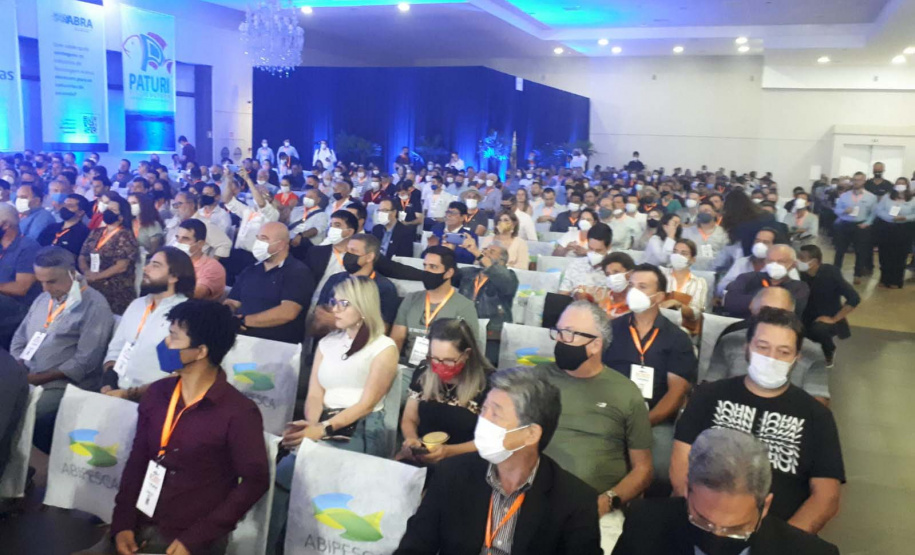 Abertura oficial da III International Fish Congress & Fish Expo Brasil 2021, que se realiza até sexta-feira (26) em Foz do Iguaçu. Foto:SEAB