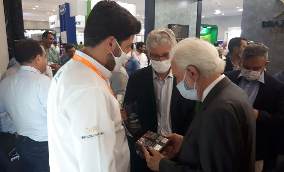 Abertura oficial da III International Fish Congress & Fish Expo Brasil 2021, que se realiza até sexta-feira (26) em Foz do Iguaçu. Foto:SEAB