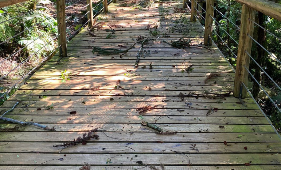 Temporal danifica estrutura do Parque Estadual Vitório Piassa, em Pato Branco - Pato Branco, 29/11/2021 - Foto: IAT