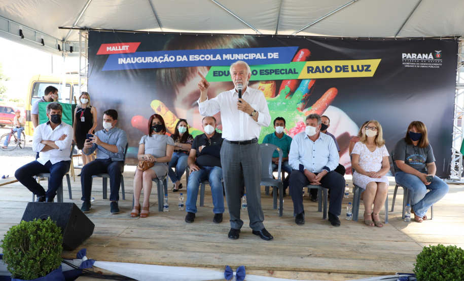 O vice-governador Darci Piana visita a Escola Especial Raio de Luz e a empresa Sepac em Mallet, nesta quarta-feira (1)