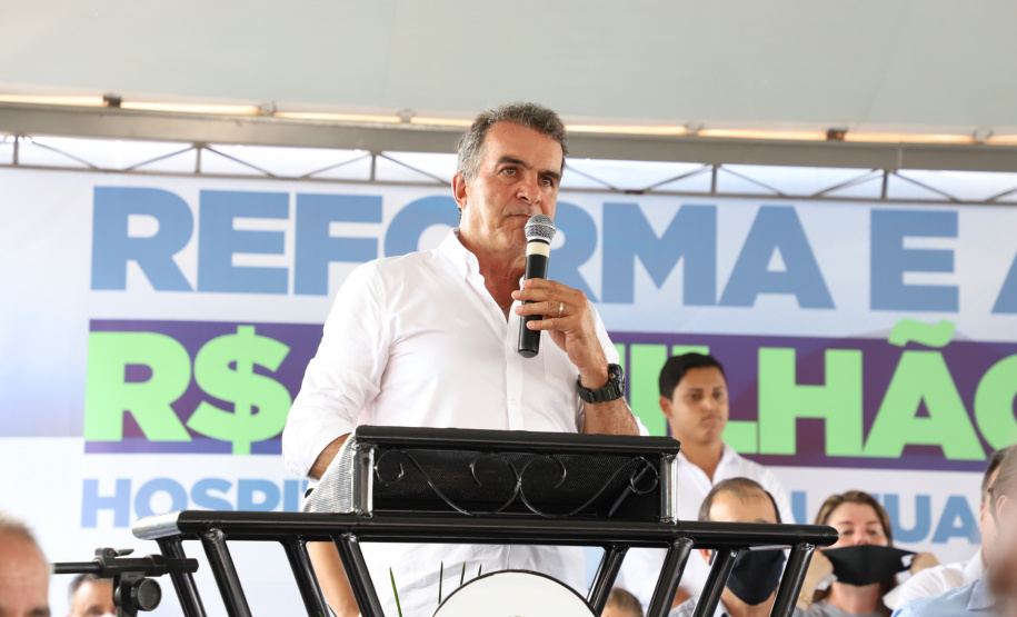 O governador Carlos Massa Ratinho Junior inaugurou nesta sexta-feira (17) o novo Hospital Juarez Barreto, no município de Faxinal, no Vale do Ivaí, após obras de ampliação. - Faxinal, 17/12/2021 - Foto: Ari Dias