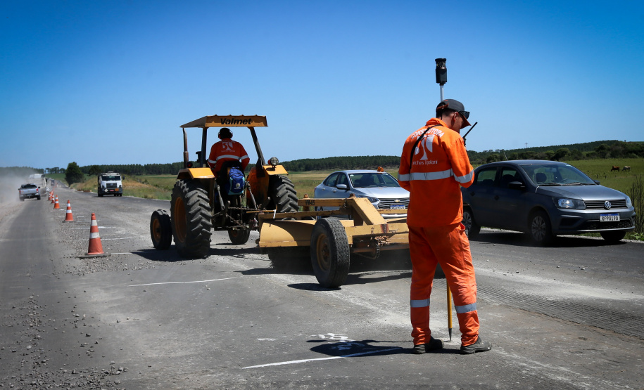 Pavimentação em concreto ca PRC-280 avança 1 Km por dia.