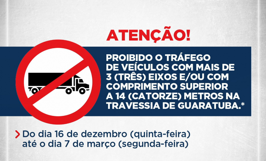 Restrição de veículos no ferry boat