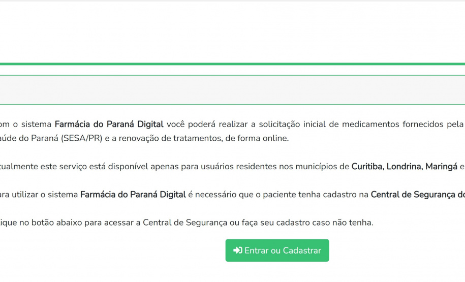 Serviço desenvolvido pela Celepar agiliza a solicitação e renovação de medicamentos na Farmácia do Paraná.