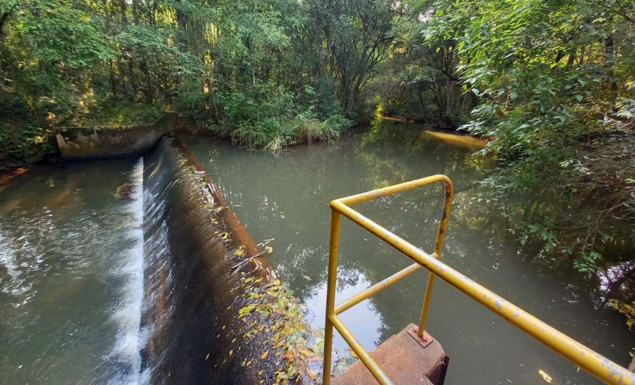Rio Girau, em Dois Vizinhos, que teve queda acentuada na vazão