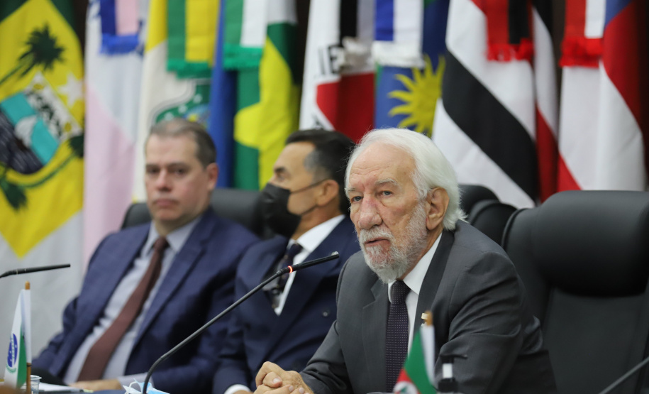 O vice governador Darci Piana participa nesta segunda-feira (10), da posse do desembargador José Laurindo na presidência do Conselho dos Presidentes dos Tribunais de Justiça. Curitiba, 10/01/2022 - Foto: Geraldo Bubniak/AEN