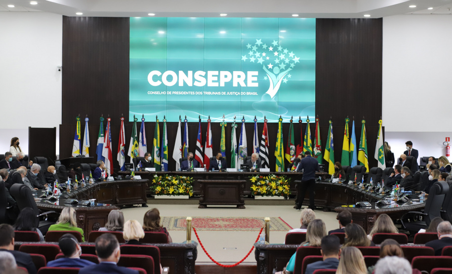 O vice governador Darci Piana participa nesta segunda-feira (10), da posse do desembargador José Laurindo na presidência do Conselho dos Presidentes dos Tribunais de Justiça. Curitiba, 10/01/2022 - Foto: Geraldo Bubniak/AEN