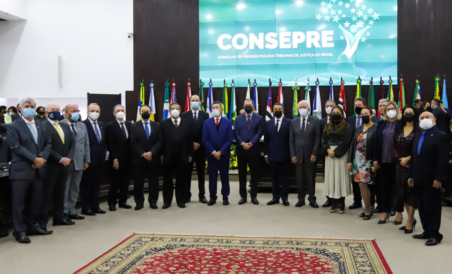 O vice governador Darci Piana participa nesta segunda-feira (10), da posse do desembargador José Laurindo na presidência do Conselho dos Presidentes dos Tribunais de Justiça. Curitiba, 10/01/2022 - Foto: Geraldo Bubniak/AEN