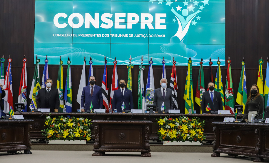 O vice governador Darci Piana participa nesta segunda-feira (10), da posse do desembargador José Laurindo na presidência do Conselho dos Presidentes dos Tribunais de Justiça. Curitiba, 10/01/2022 - Foto: Geraldo Bubniak/AEN