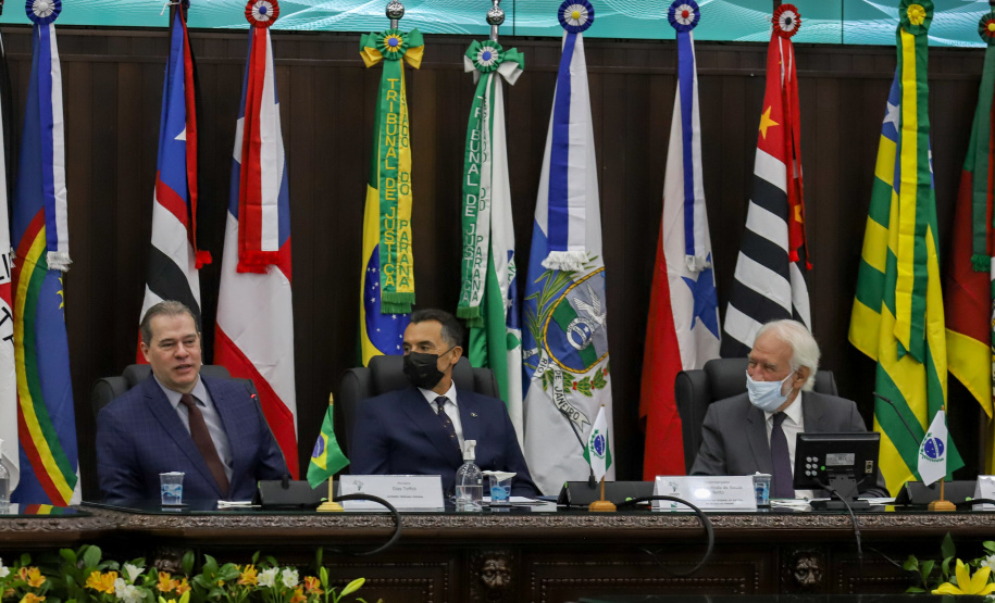 O vice governador Darci Piana participa nesta segunda-feira (10), da posse do desembargador José Laurindo na presidência do Conselho dos Presidentes dos Tribunais de Justiça. Curitiba, 10/01/2022 - Foto: Geraldo Bubniak/AEN