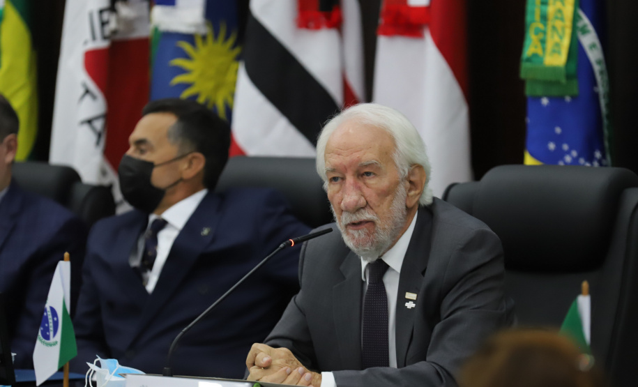 O vice governador Darci Piana participa nesta segunda-feira (10), da posse do desembargador José Laurindo na presidência do Conselho dos Presidentes dos Tribunais de Justiça. Curitiba, 10/01/2022 - Foto: Geraldo Bubniak/AEN