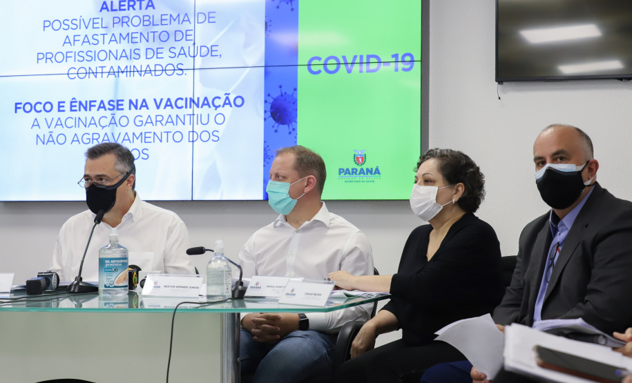 Coletiva de Imprensa com o Secretario de Saude, Beto Preto e com Nestor Werner Diretor Geral SESA