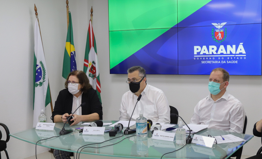 Coletiva de Imprensa com o Secretario de Saude, Beto Preto e com Nestor Werner Diretor Geral SESA