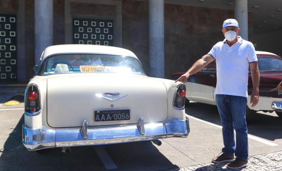 O Departamento de Trânsito do Paraná (Detran-PR), junto com a Federação Brasileira de Veículos Antigos (FBVA), realiza o evento de lançamento do novo modelo de placa preta para veículos de coleção - Curitiba, 22/01/2022