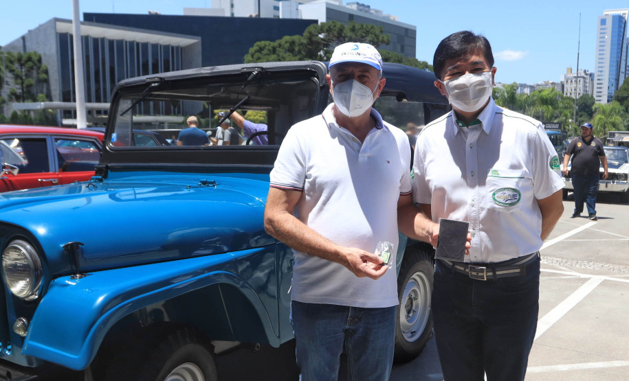 O Departamento de Trânsito do Paraná (Detran-PR), junto com a Federação Brasileira de Veículos Antigos (FBVA), realiza o evento de lançamento do novo modelo de placa preta para veículos de coleção - Curitiba, 22/01/2022