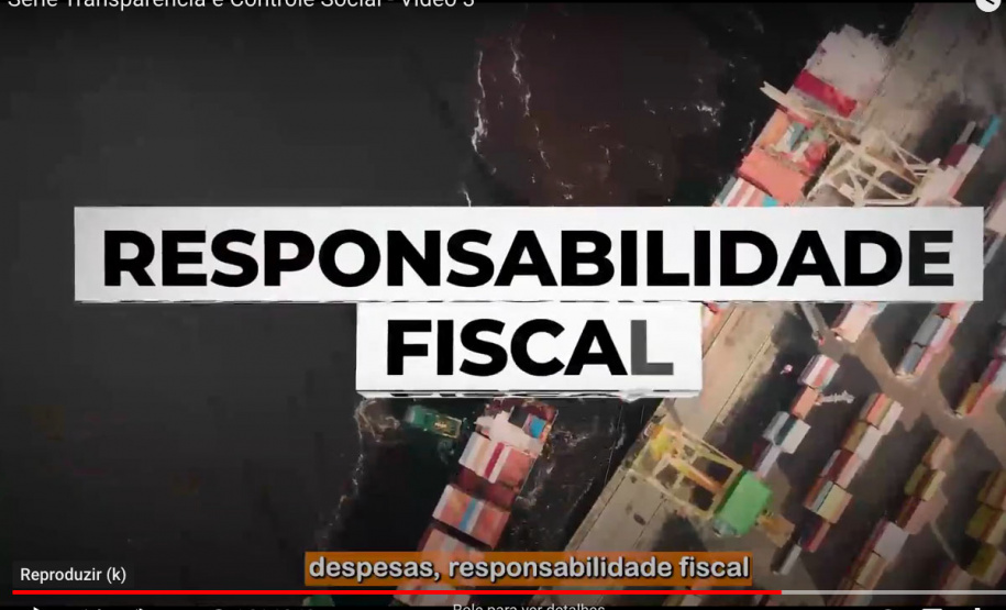 Fazenda divulga o terceiro vídeo da série ‘Transparência e Controle Social’