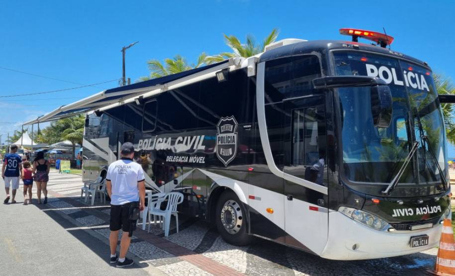 Delegacia Móvel da Polícia Civil atenderá população neste fim de semana em Matinhos