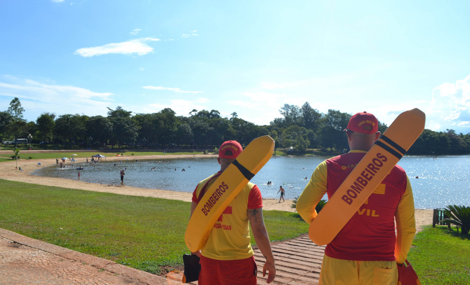 Fiscalização intensa do Corpo de Bombeiros leva tranquilidade e segurança às praias de água doce da Costa Oeste