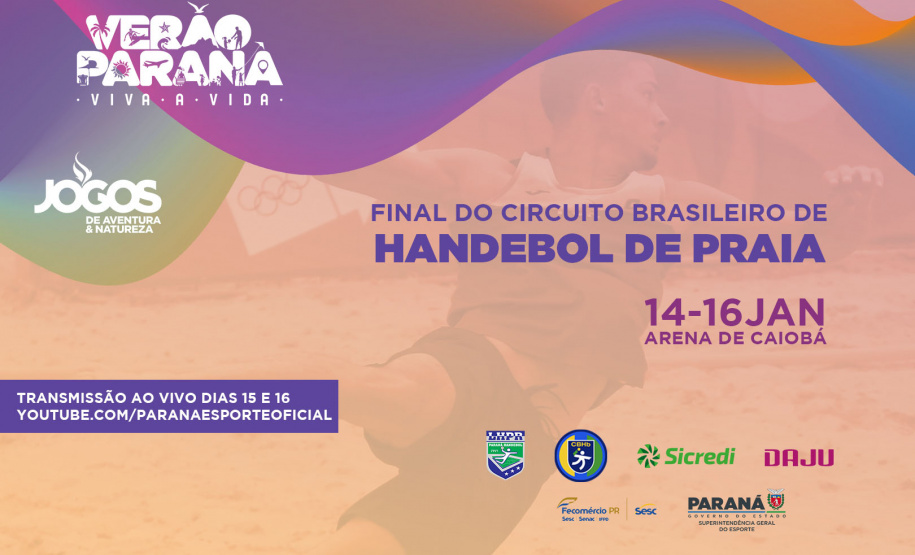 Etapa final do Circuito Brasileiro de Handebol de Praia fará parte do Verão Paraná - Viva a Vida