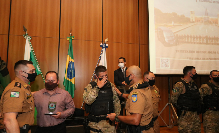 Esquadrão Antibombas da PMPR celebra trigésimo aniversário com presença do vice-governador