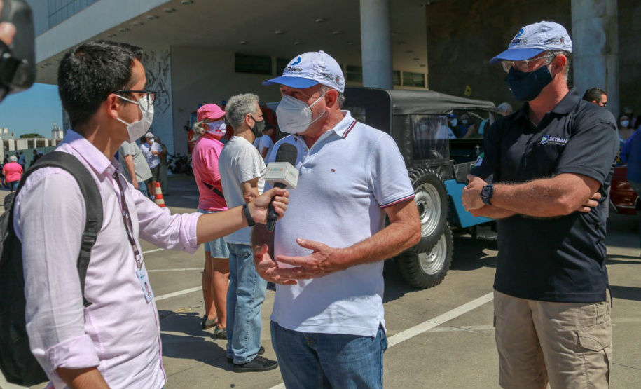 O Departamento de Trânsito do Paraná (Detran-PR), junto com a Federação Brasileira de Veículos Antigos (FBVA), realiza o evento de lançamento do novo modelo de placa preta para veículos de coleção - Curitiba, 22/01/2022