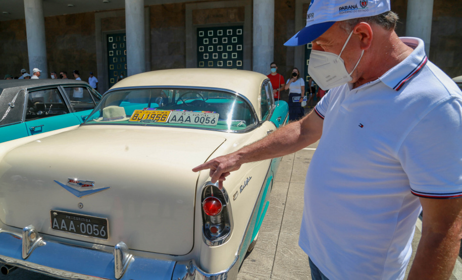 O Departamento de Trânsito do Paraná (Detran-PR), junto com a Federação Brasileira de Veículos Antigos (FBVA), realiza o evento de lançamento do novo modelo de placa preta para veículos de coleção - Curitiba, 22/01/2022
