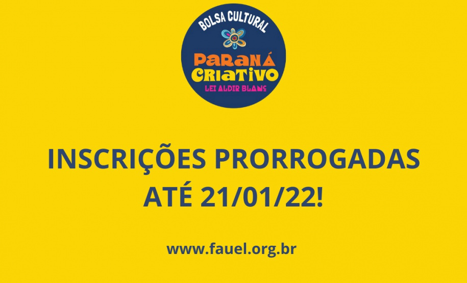 Prazo de inscrição para Bolsa Cultural Paraná Criativo é prorrogado