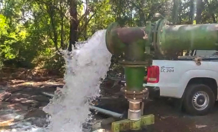 Sanepar coloca poço em operação e suspende até segunda-feira o rodízio em Santo Antônio do Sudoeste e Pranchita