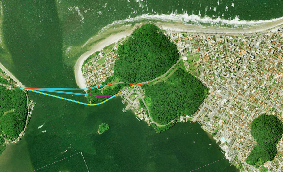 Tracado Ponte Guaratuba