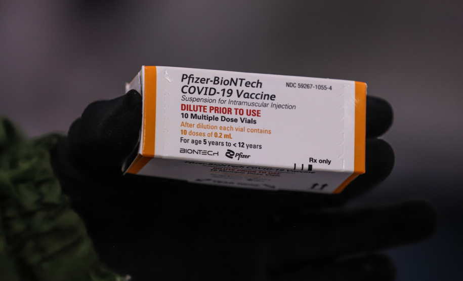 Mais 72 mil vacinas pediátricas da Pfizer chegam ao Estado