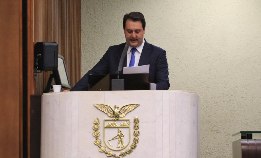 O governador Carlos Massa Ratinho Junior participou nesta quarta-feira (2) da abertura dos trabalhos da 19ª Legislatura da Assembleia Legislativa.