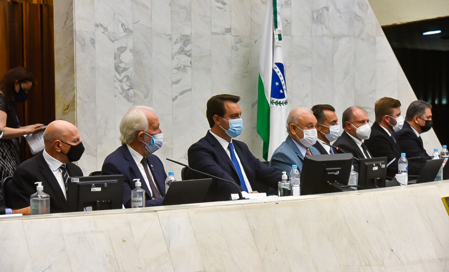 O governador Carlos Massa Ratinho Junior participou nesta quarta-feira (2) da abertura dos trabalhos da 19ª Legislatura da Assembleia Legislativa.