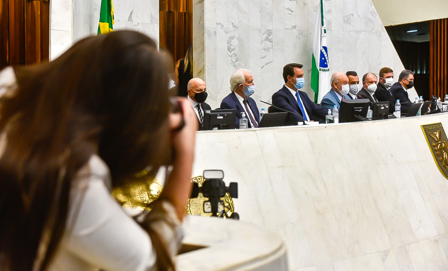 O governador Carlos Massa Ratinho Junior participou nesta quarta-feira (2) da abertura dos trabalhos da 19ª Legislatura da Assembleia Legislativa.