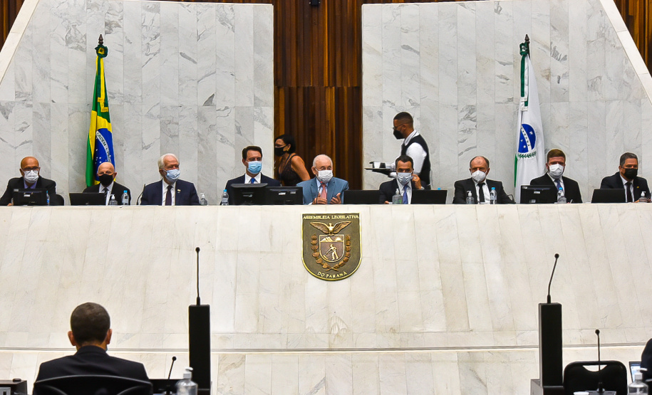 O governador Carlos Massa Ratinho Junior participou nesta quarta-feira (2) da abertura dos trabalhos da 19ª Legislatura da Assembleia Legislativa.