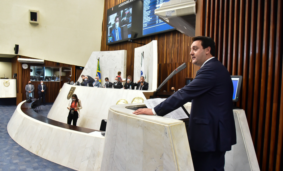 O governador Carlos Massa Ratinho Junior participou nesta quarta-feira (2) da abertura dos trabalhos da 19ª Legislatura da Assembleia Legislativa.